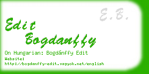 edit bogdanffy business card